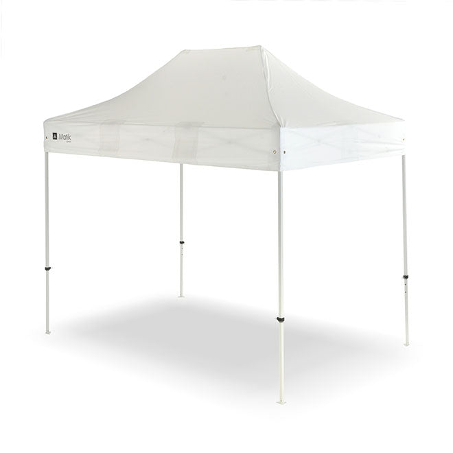 Gazebo da Giardino a Piramide Pieghevole 2x3m Telo in PVC Taddei Matik Bianco