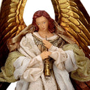 Angelo tessuto oro con flauto cm xh35,5