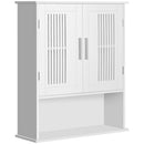 Mobiletto da Bagno a Muro 60x20x70 cm 2 Ante 1 Ripiano Bianco