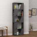 Libreria Frame 54x168 cm 5 ripiani antracite 
