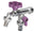 Robinet à bille double pour fontaine de jardin avec fleur et levier coloré Belfer RUB/030 violet