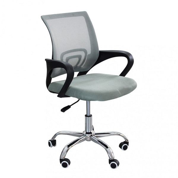acquista Fauteuil de bureau Zoe Green 52x56,5x85/95 h cm en polyuréthane gris clair