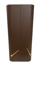 Posacenere da Esterno 30x30xh65 cm In Acciaio Verniciato con Vaschetta Superiore Marrone Seconda Scelta