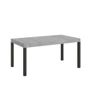  Tavolo Allungabile 130-390x90x77 cm Everyday Premium Cemento Gambe Antracite