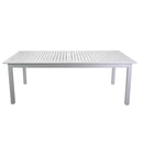 Tavolo Allungabile da Giardino 150/210x89xh75 cm in Alluminio Monterey Bianco