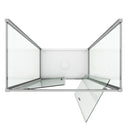 Box Doccia 3 Lati 2 Ante Battenti In Cristallo Opaco 6mm H198 Fosterberg Aalborg Trio Varie Misure