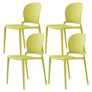 Set 4 Sedie Impilabili 83x48x55 cm in Polipropilene e Fibra di Vetro Jasmine Giallo Limone
