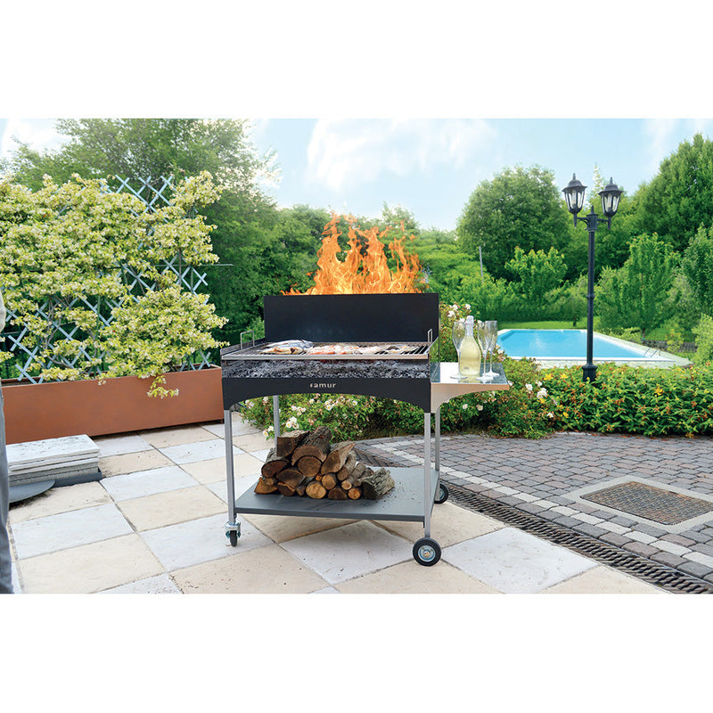Barbecue a Legna con Griglia in Acciaio Famur BK 10 Elite