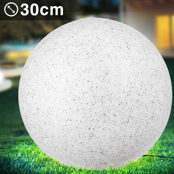 online Lampada Sfera Giardino 30cm Luce Illuminazione Esterno Attacc E27 Effetto Pietra