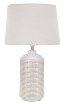 Lampada da Tavolo Point  28x47x28 cm in Ceramica Crema