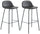 Lot de 2 Tabourets 42x43x91,5 cm en Simili Cuir Marron