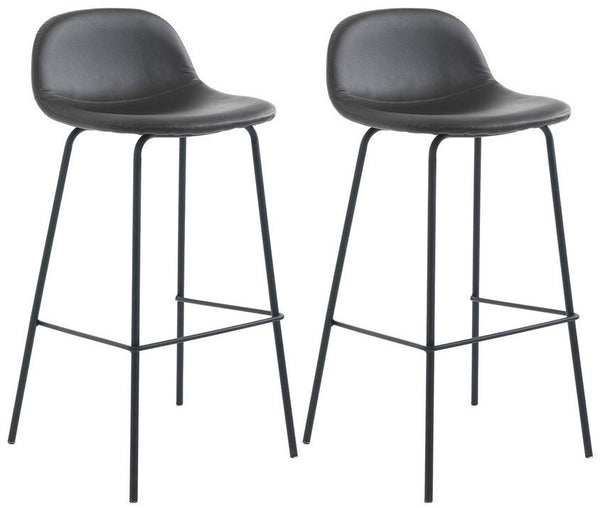 prezzo Lot de 2 Tabourets 42x43x91,5 cm en Simili Cuir Marron