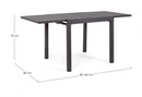 Tavolo Allungabile da Giardino 83-166x80x75h cm Pelagius Antracite