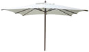 Ombrellone da Giardino 3x2m in Legno Ecrù