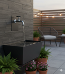 Fontana a Parete da Giardino con Rubinetto e Vasca Belfer 42/PRQ Antracite