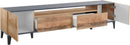Mobile TV 2 Ante 2 Cassetti 200x40x47 cm Sunrise Acero Pereira e Ardesia