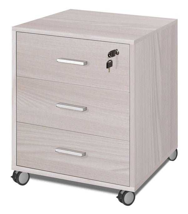 Commode 3 Tiroirs sur Roulettes 50x70x41 cm Orme Clair acquista