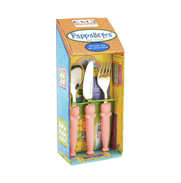 sconto Eme Pappallegra Rose Couverts pour Enfants en Acier