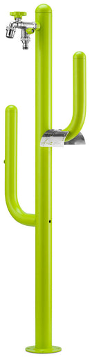 Fontana a Colonna Rubinetto Doppio in Ottone e Porta Tubo Arizona Belfer 42/ARZ Verde Acido