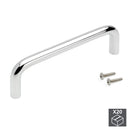 Maniglie per Mobile 8 mm Interasse 128 mm Acciaio Cromo 20 Pezzi Emuca