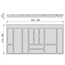 Portaposate per Cassetti da Cucina 100 cm in Plastica Emuca Grigio