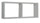 Etagère rectangulaire 2 compartiments muraux 70x30x15,5 cm en fibre de bois Morgana gris pierre