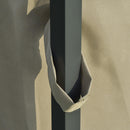 Gazebo da Giardino con Pannelli Solari e LED 3x4m in Acciaio Cachi