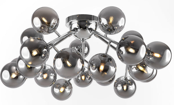 acquista Plafonnier moderne en métal chromé Dallas