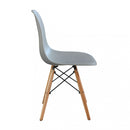 Sedia Moritz Grigia 53x47x82 h cm in Legno Grigio