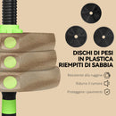 Set Bilanciere con Pesi 3 in 1 da 16 Dischi 140x20x20 cm con Impugnatura Antiscivolo Verde      