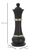 Regina Nera e Oro Ø 9x25,5 cm in Poliresina