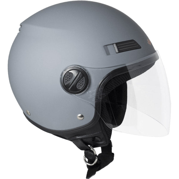 Casque Demi-Jet Scooter Visière Longue Ska-P 1 LH Metropoli Gris Caoutchouté acquista