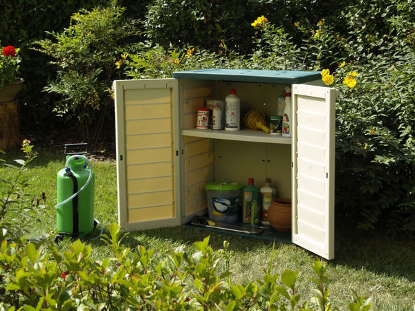 prezzo Armoire d'Extérieur en Résine Vert/Beige avec 1 Étagère Magnolia 75X50X91.6Cm