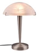 Lampada da Tavolo da Interno Attacco E14 in Metallo Nichel Satinato 