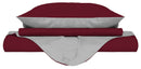Copripiumino con Sacco e Federe Doubleface Bordeaux\/Grigio Chiaro Varie Misure
