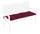 Coussin Poly180 Bordeaux pour banc 2 places en tissu d'extérieur