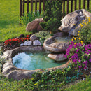 Cascata Artificiale Roccia da Giardino 290x160 cm in Vetroresina con Pompa