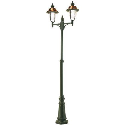 online Lampe Poteau pour Jardin Haut Deux Lumières Couleur Gris et Cuivre Ligne Extérieure Rustica Sovil