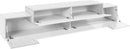 Mobile Tv 3 Ante a Ribalta 240x45x51,5 cm Coro Bianco Lucido/Bianco  