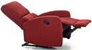 Poltrona Relax Reclinabile Manuale in Tessuto Fiorella Rossa