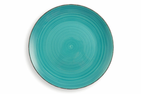 Ensemble de 6 assiettes à dîner en grès turquoise VdE Tivoli 1996 New Baita sconto