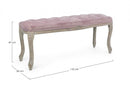 Panca Mathilde Woodrose in Tessuto effetto Velluto