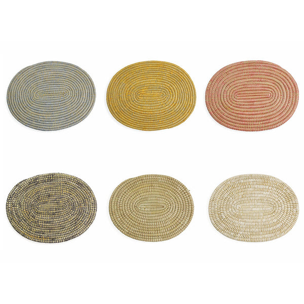 acquista Set de 6 Sets de Table Ovale Osier Villa d'Este Nature