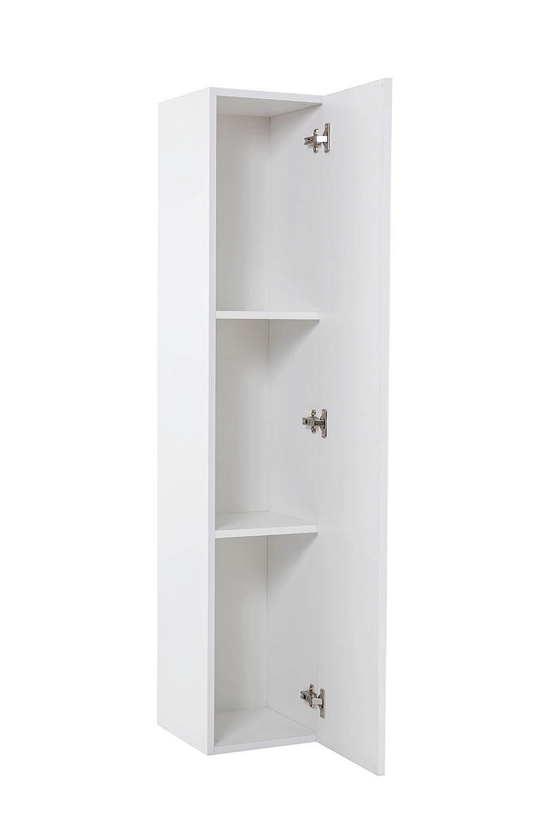 Parete Attrezzata Mobili Soggiorno 4 Mobili Sospesi in Melamina 28,7x31x139cm TFT Cube Bianco e Grigio