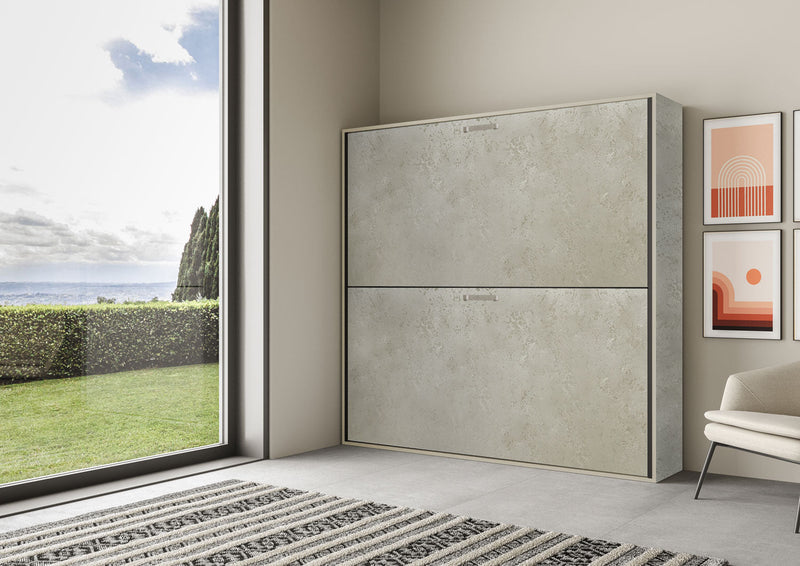  Letti Singoli Doppi a Scomparsa Salvaspazio Orizzontale Kando H190,8 cm Cashmere  