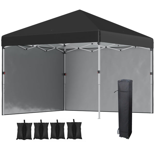 online Gazebo da Giardino Pieghevole 297x297x274 cm in Acciaio e tessuto Oxford Nero