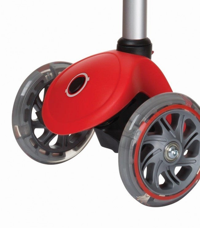 Monopattino a 3 Ruote a LED 3 Altezze Max 50Kg Globber PRIMO Fantasy Lights Up Racing Rosso