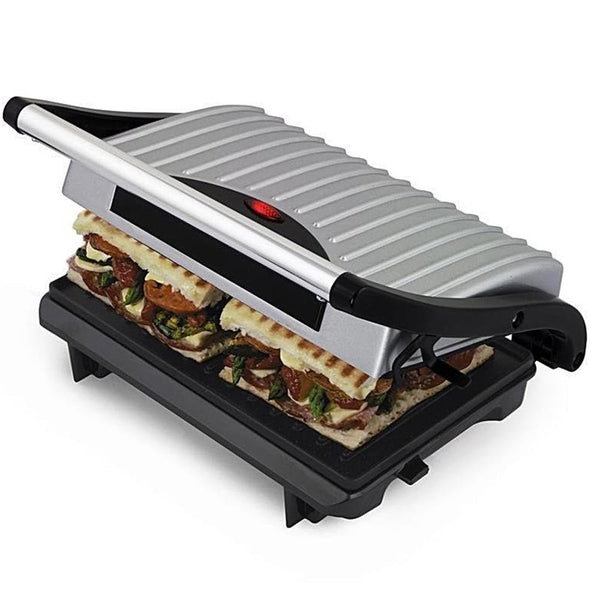 Bistecchiera Elettrica Piastra Griglia Grill Antiaderente 700W Toast Panini Dunlop sconto