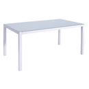 Tavolo da Pranzo 150x75x80 cm in Vetro Bianco