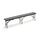 Banc de jardin pliant en rotin noir Taddei Plastik 180